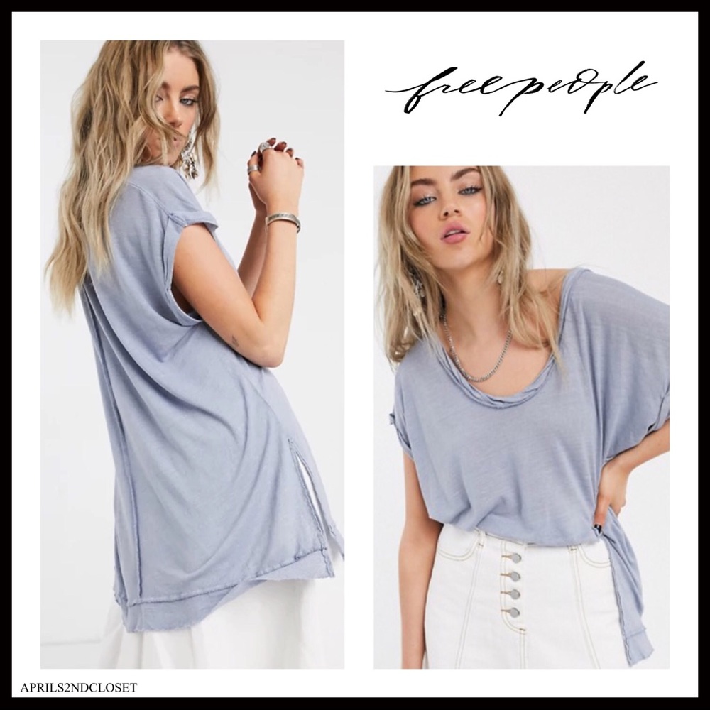 FREE PEOPLE BOHO FLOWY TUNIC TEE KNIT TOP A2C - Picture 6 of 16